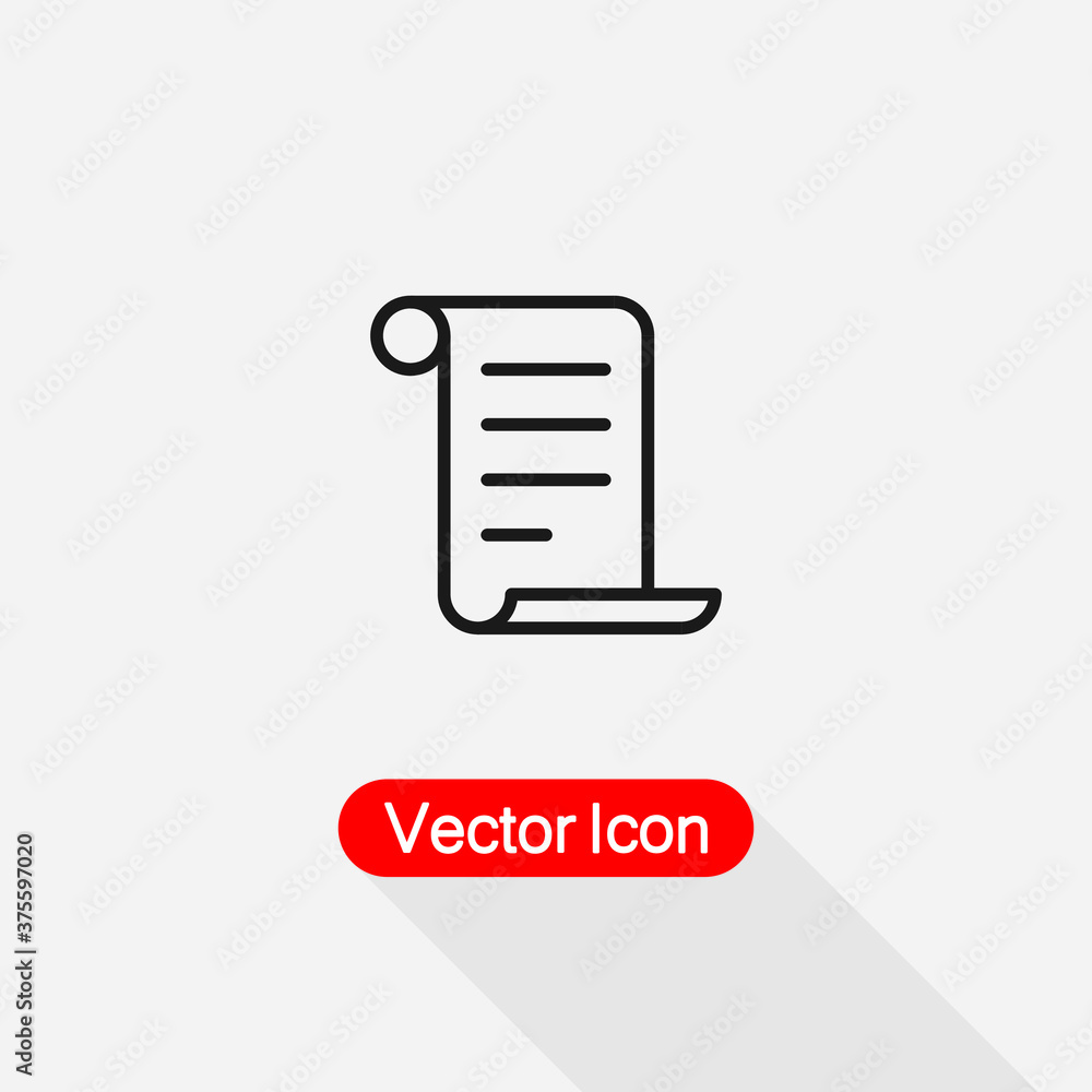 List Icon, Scroll Icon vector illustration Eps10 List Icon, Scroll Icon vector illustration Eps10