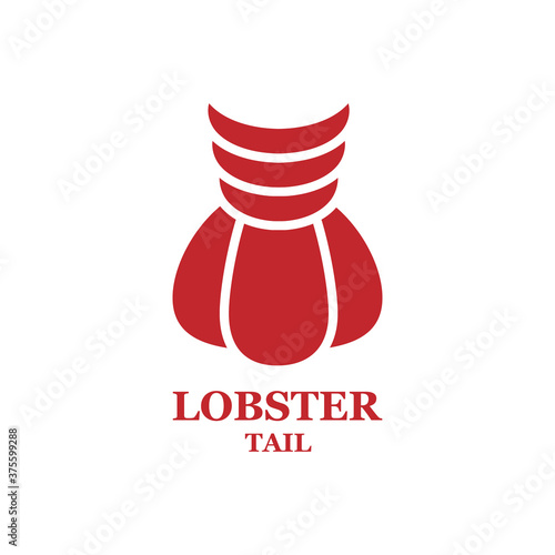 Lobster tail icon. Sea food concept vector illustration isolated on white. Lobster symbol.