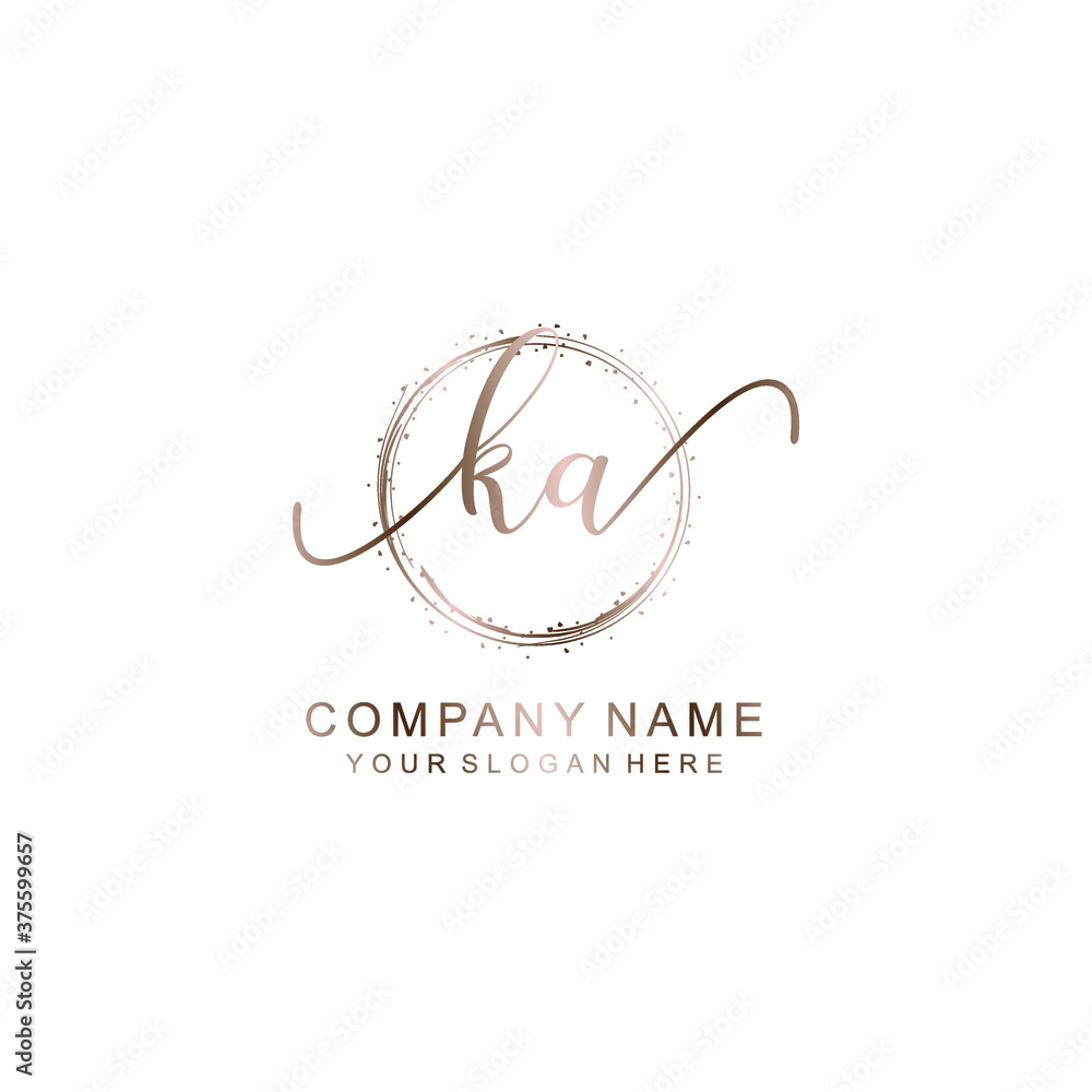 KA Initial handwriting logo template vector
KA Initial handwriting logo template vector
