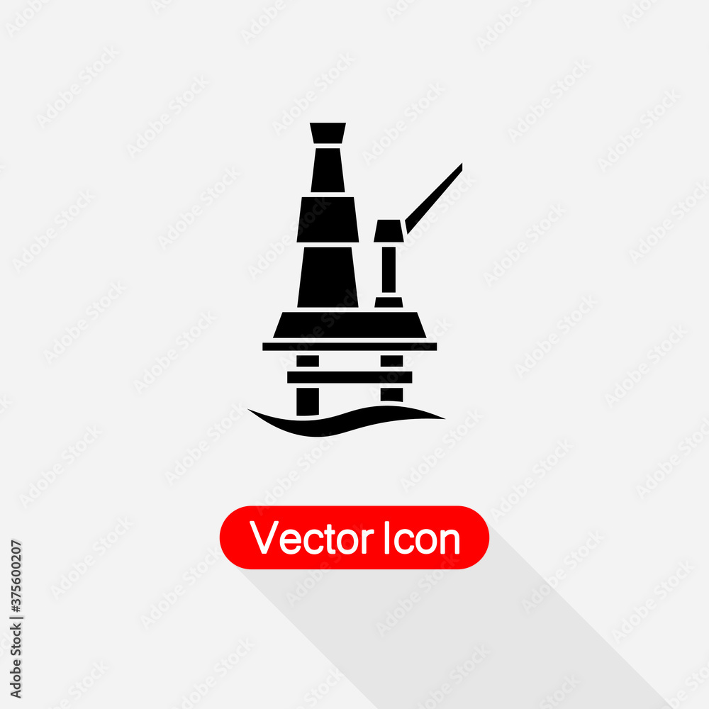 Oil Rig Icon Vector Illustration Eps10 Oil Rig Icon Vector Illustration Eps10