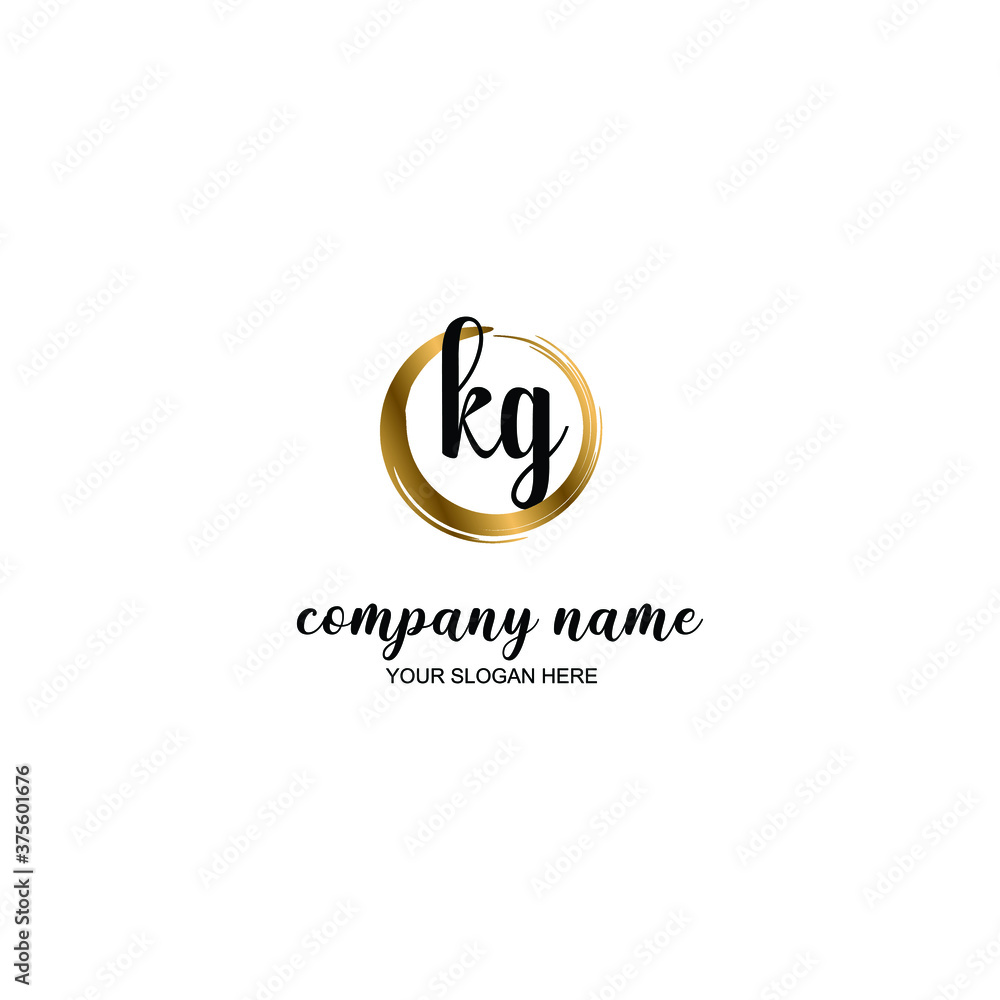 KG Initial handwriting logo template vector
KG Initial handwriting logo template vector