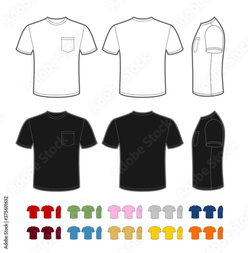 T-shirt with breast pocket