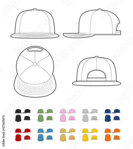 Flat bill cap