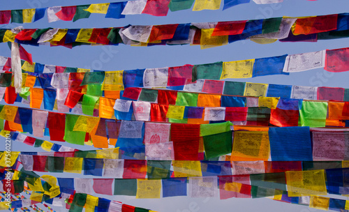 Stupa Boudhanath, Katmandu Nepal, Buddha Flags