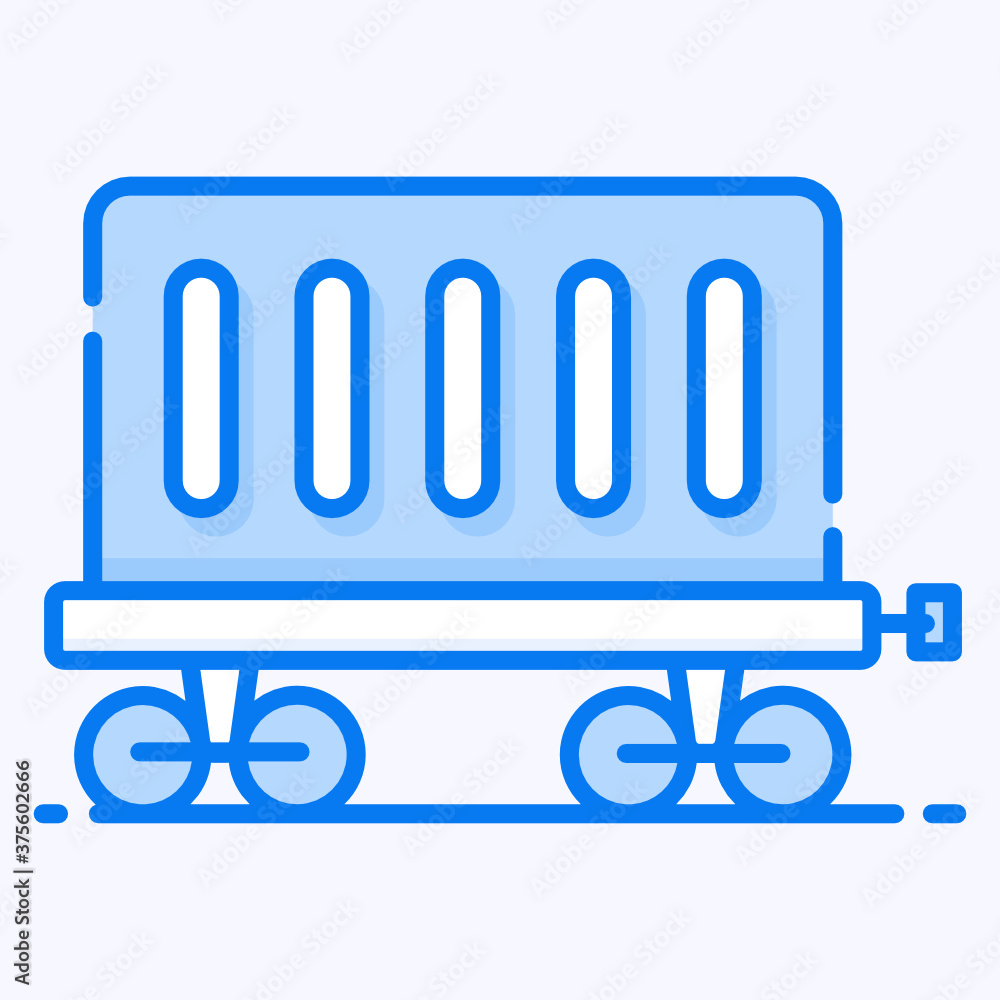 Cargo train icon design, vector in modern style
Cargo train icon design, vector in modern style