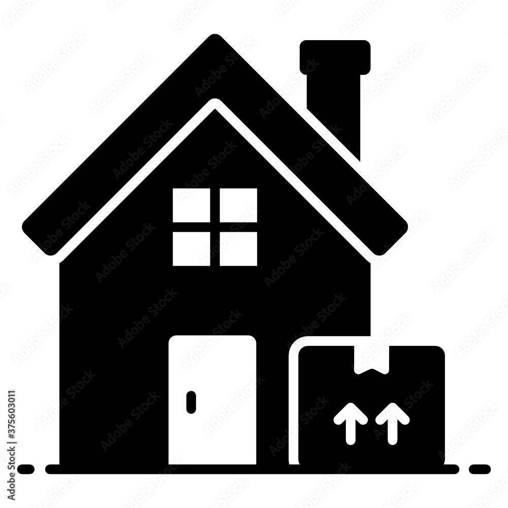 Home delivery, flat icon in modern style
Home delivery, flat icon in modern style