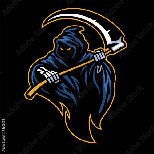 reaper mascot with sickle