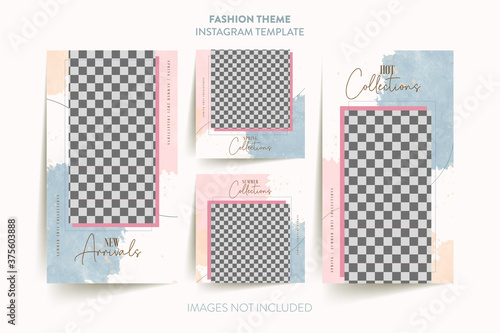 Social Media template for fashion woman online business premium vector