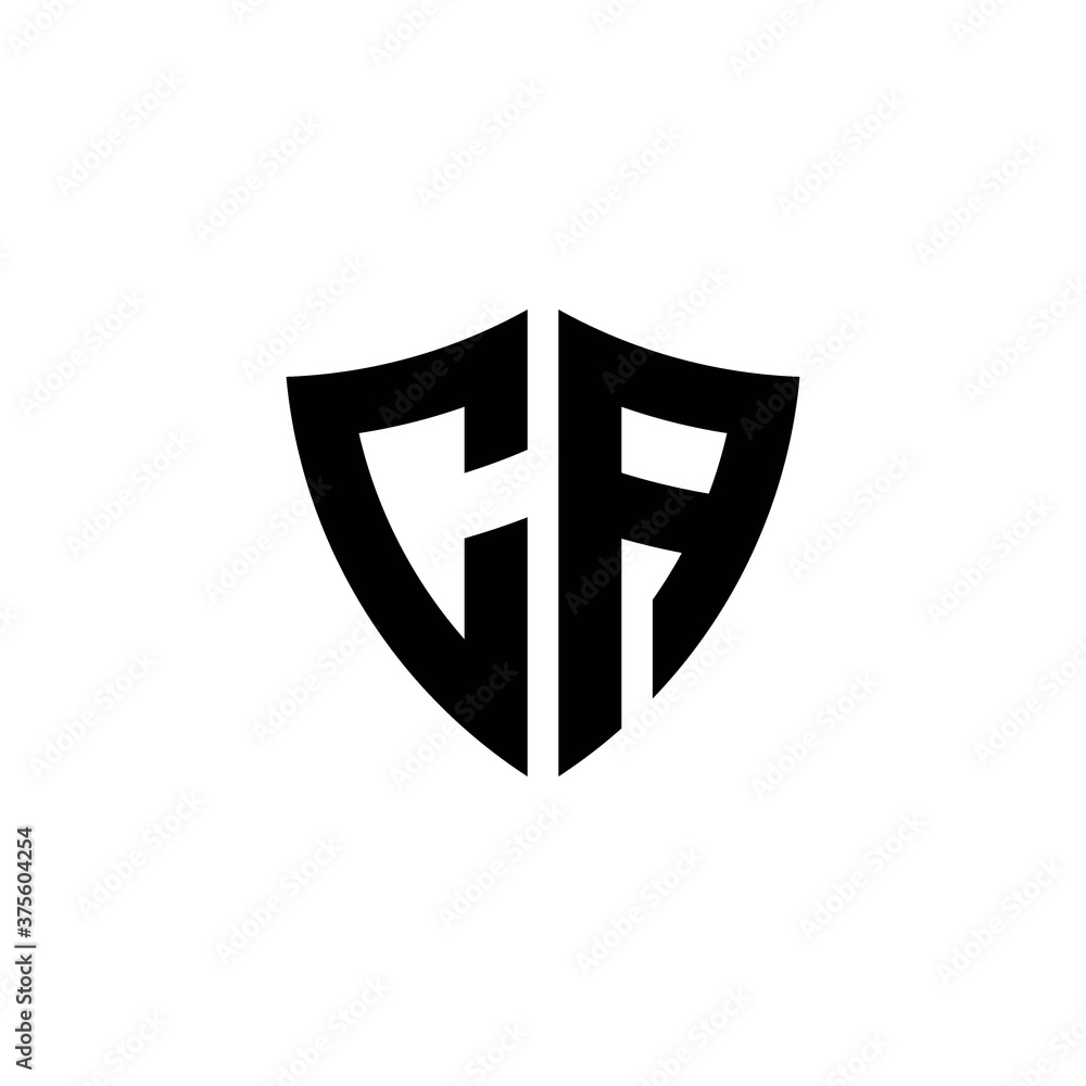 CA monogram logo with shield shape design template CA monogram logo with shield shape design template