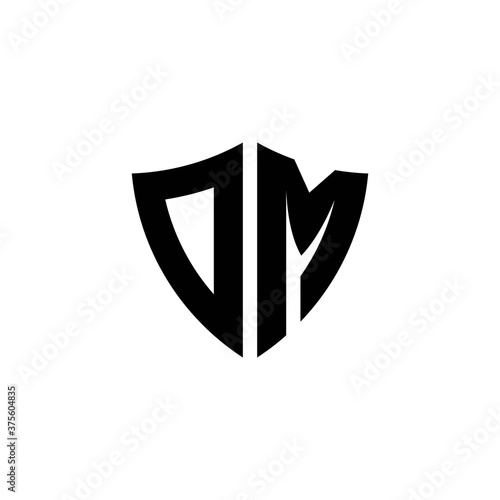 DM monogram logo with shield shape design template Free Download DM monogram logo with shield shape design template - GFXLoad