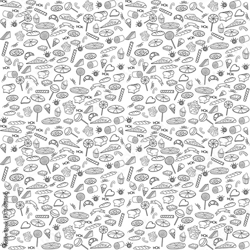 seamless pattern with numbers © Sarunyu