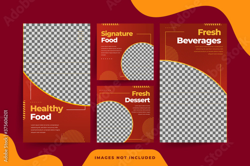 culinary social media post template premium vector