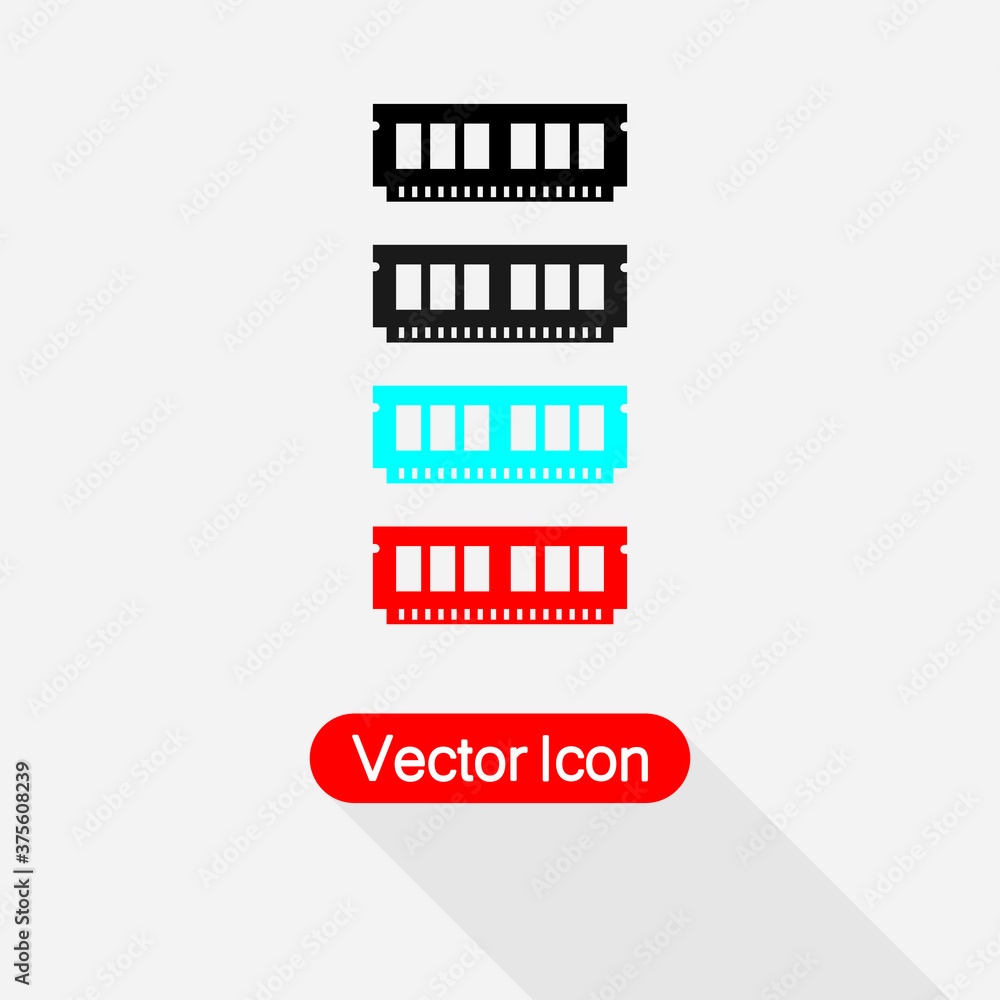 RAM Icon, Random Access Memory Icon Vector Illustration Eps10 RAM Icon, Random Access Memory Icon Vector Illustration Eps10
