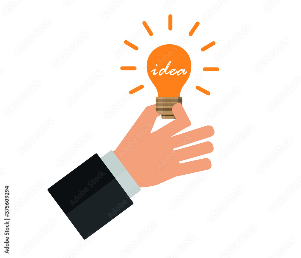 creative idea concept. Hand holding light bulb creative idea concept. Hand holding light bulb