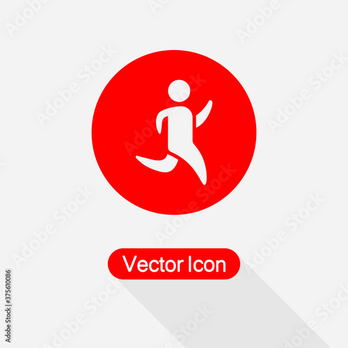 Running Man Icon Vector Illustration Eps10