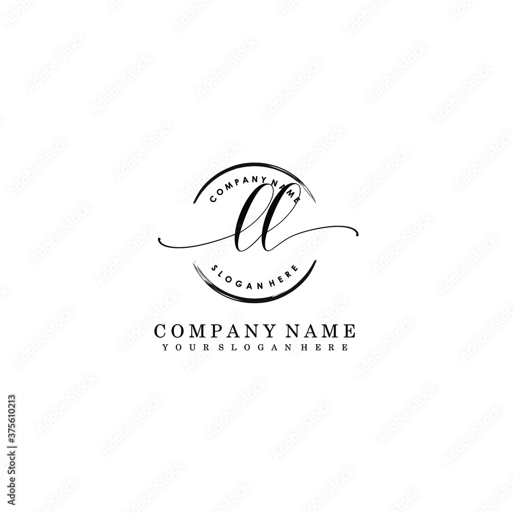LL Initial handwriting logo template vector LL Initial handwriting logo template vector