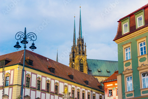 Antique building view in Brno, Czech Republic