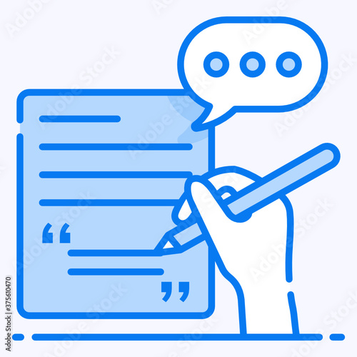 
Speech writing icon design, copywriting in style 
