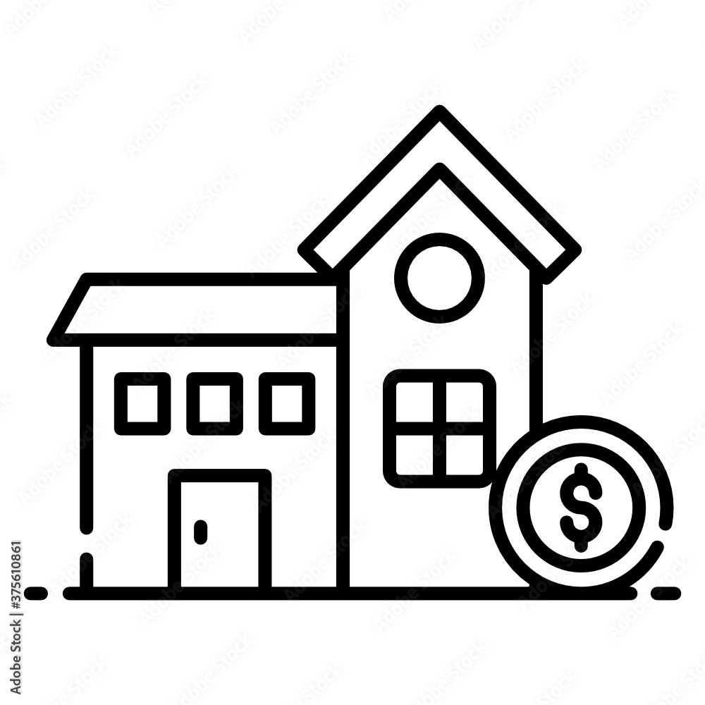 Coin with a building, home equity loan in style
Coin with a building, home equity loan in style