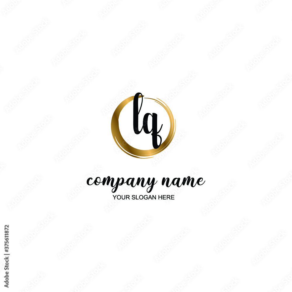 LQ Initial handwriting logo template vector
LQ Initial handwriting logo template vector