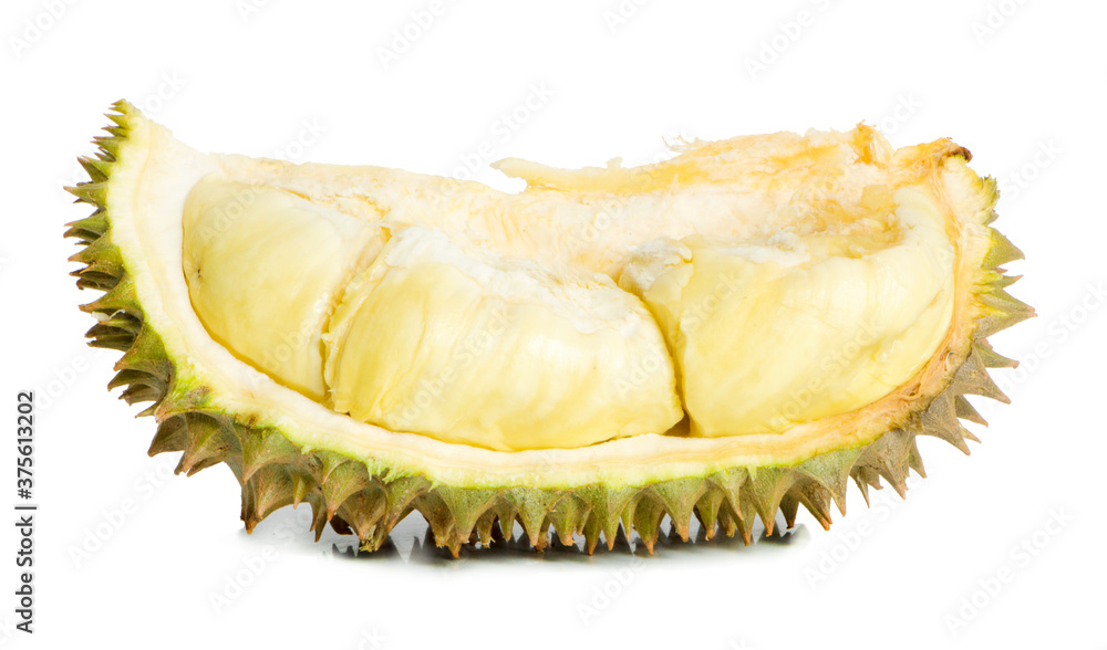 Durain is a king of fruit an isolated on white background. Durain is a king of fruit an isolated on white background.