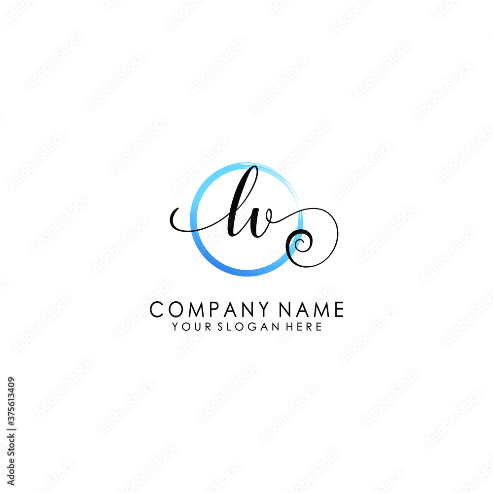 , Initial handwriting logo template vector , Initial handwriting logo template vector