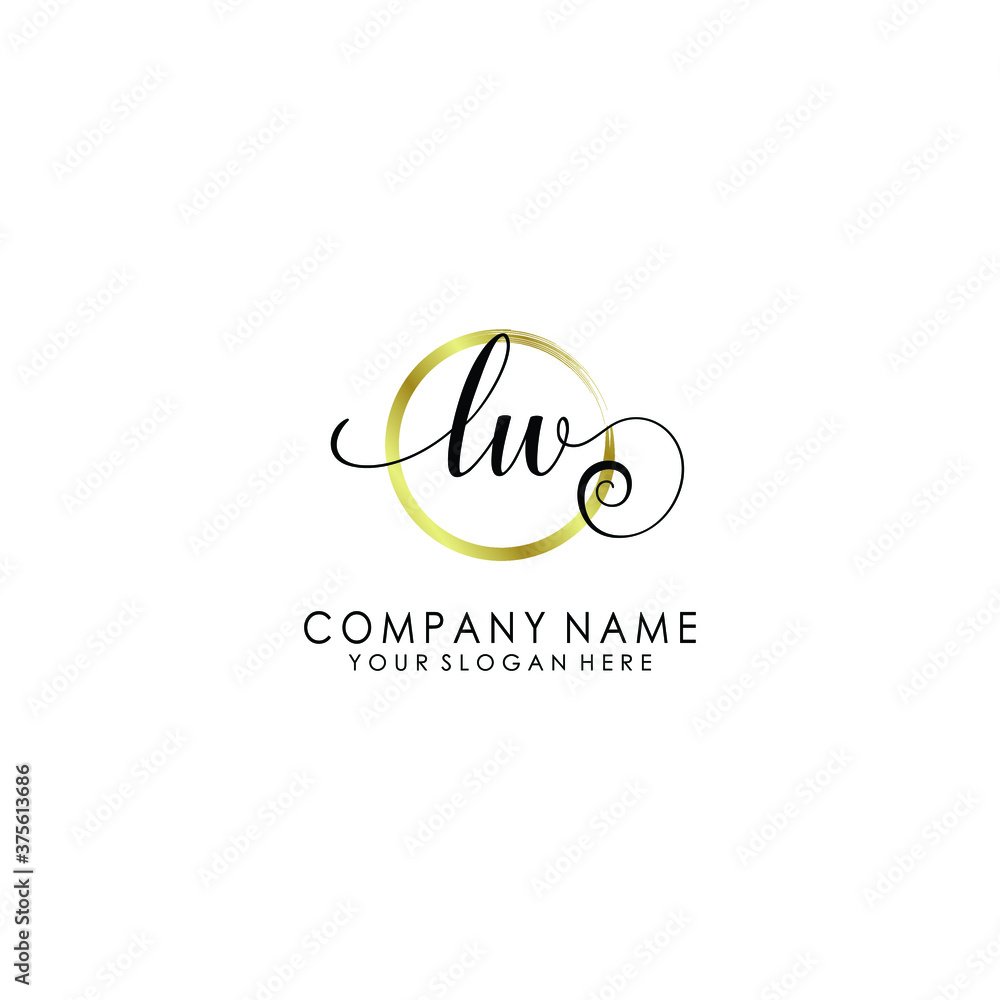 LW Initial handwriting logo template vector
LW Initial handwriting logo template vector