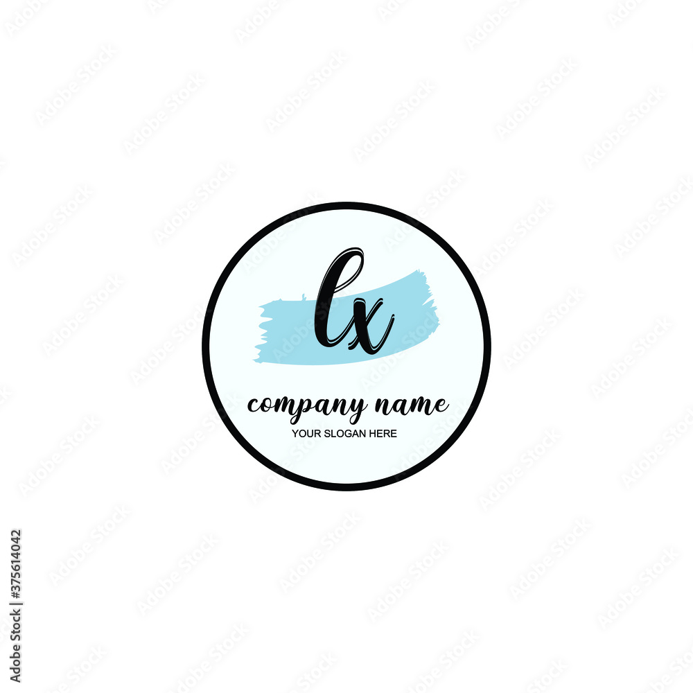 LX Initial handwriting logo template vector
LX Initial handwriting logo template vector
