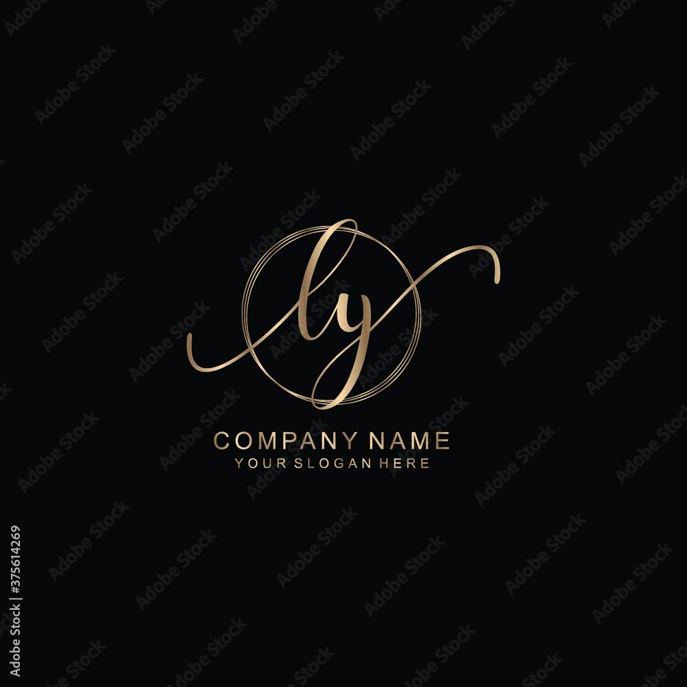 LY Initial handwriting logo template vector
LY Initial handwriting logo template vector