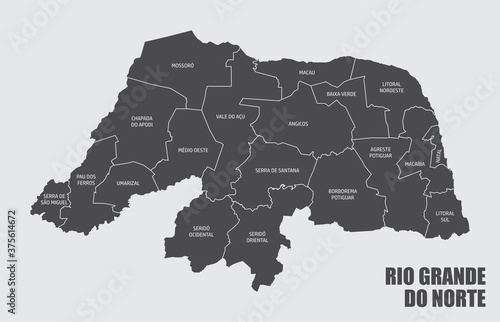 Rio Grande do Norte State regions map