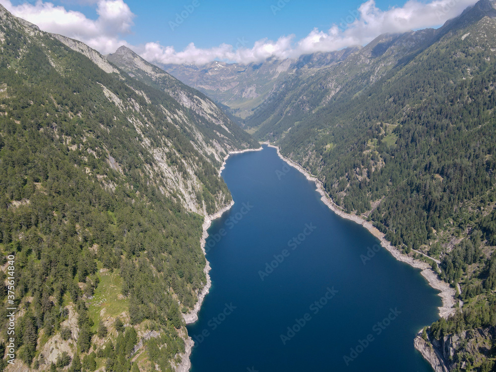 The dam of Sambuco in Maggia valley on Switzerland The dam of Sambuco in Maggia valley on Switzerland