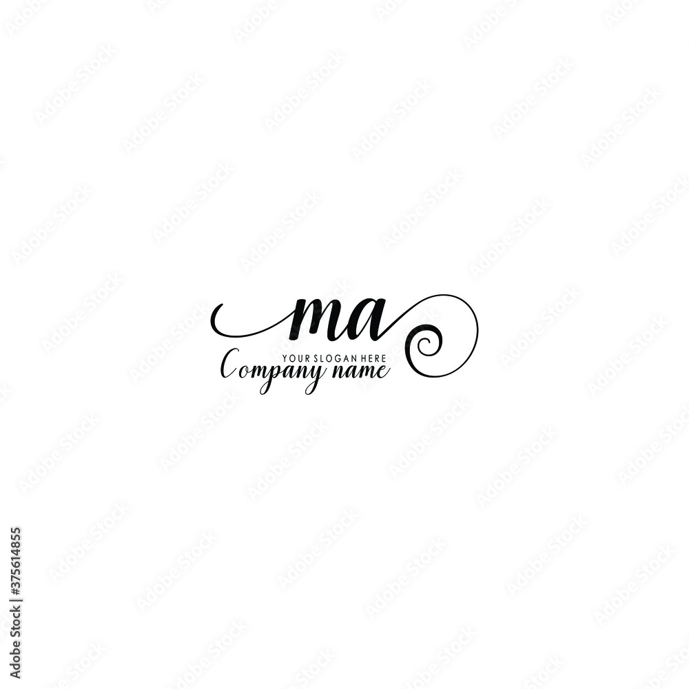 MA Initial handwriting logo template vector
MA Initial handwriting logo template vector