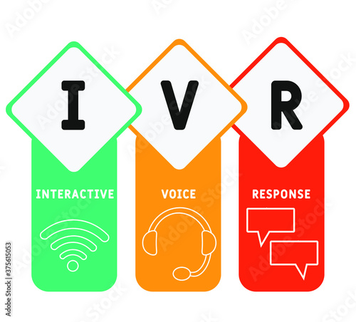 IVR - Interactive Voice Response, acronym business concept