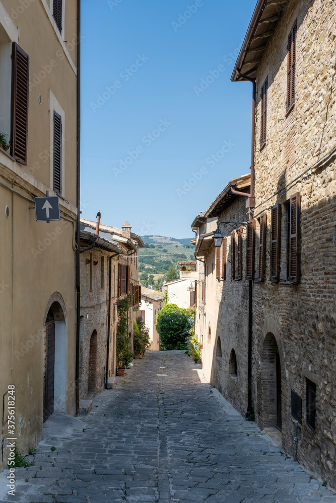 old narrow alley in tuscan village, Tuscany, Italy
