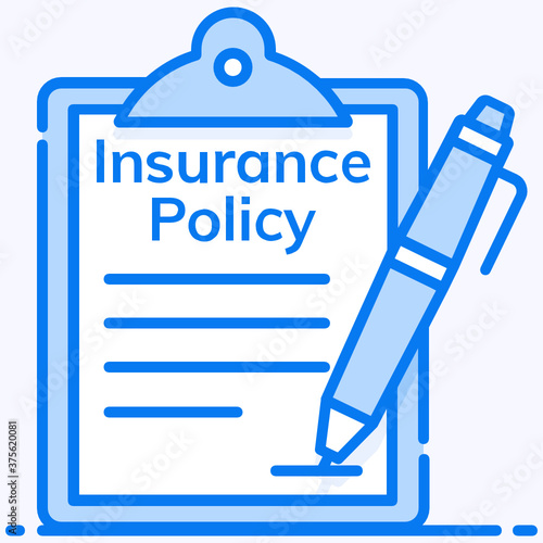 
Insurance policy icon design, vector in modern style 
