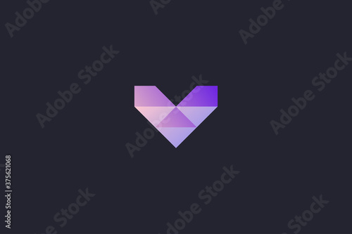 Technology Letter V Logo Abstract Whimsical Monogram