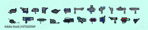 set of winch cartoon icon design template with various model. vector illustration