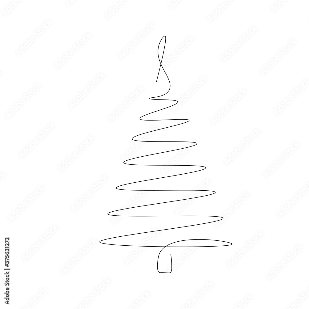Christmas tree in white background. Vector illustration Christmas tree in white background. Vector illustration