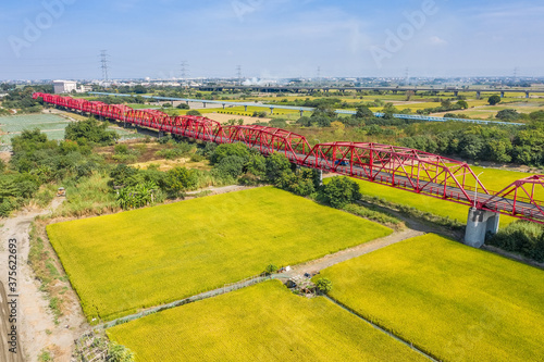 red famous Xilou Bridge photo