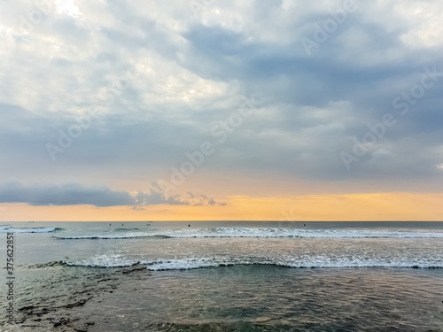 Amazing sunset view on Indian ocean at Bali  Indonesia