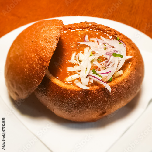 Photography Bread bowl and soup