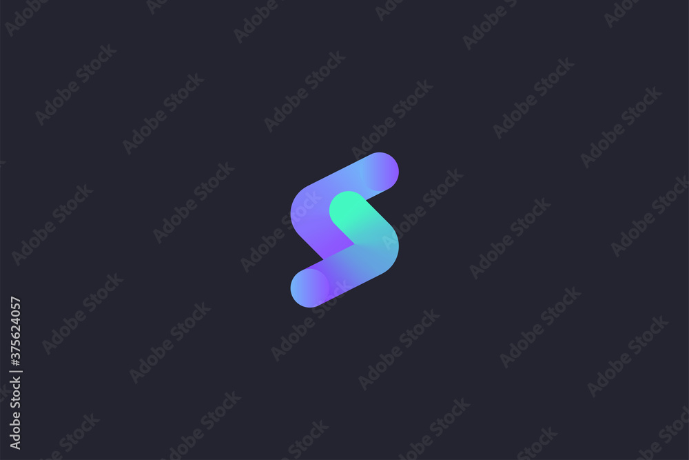 Technology Letter S Logo Abstract Whimsical Monogram Technology Letter S Logo Abstract Whimsical Monogram
