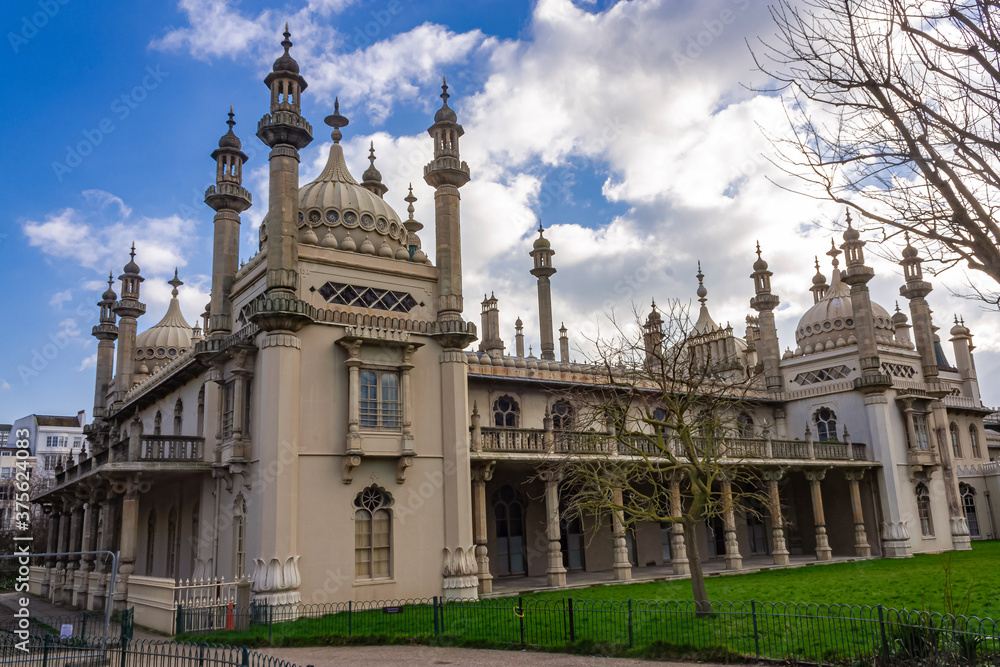 Partial view of the Royal pavilion in Brighton