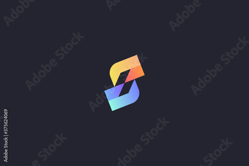 Technology Letter S Logo Abstract Whimsical Monogram