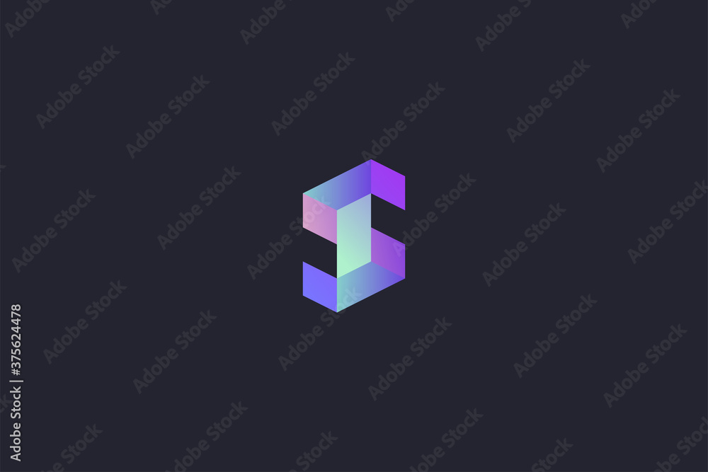 Technology Letter S Logo Abstract Whimsical Monogram Technology Letter S Logo Abstract Whimsical Monogram