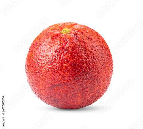 blood orange on white background