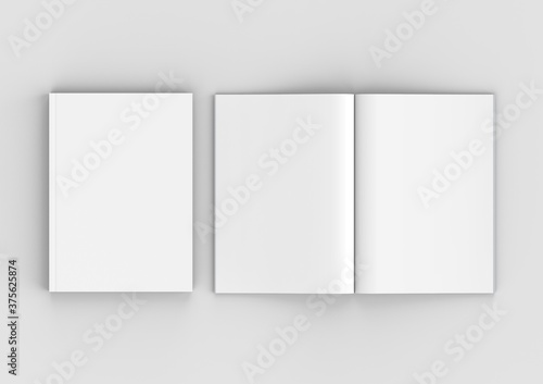 A4 editorial and catalog cover and page mockup