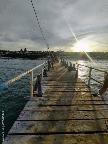 wooden pier on the sea