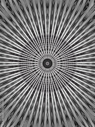 black and white spiral kaleidoscope