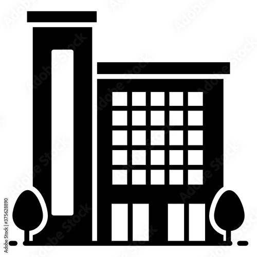 
Rooms, or building to live or stay, accommodation icon design 
